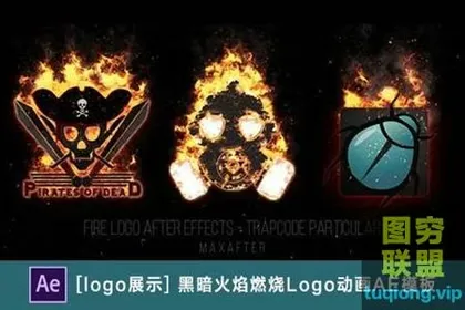 [AE模板] 黑暗火焰燃烧Logo动画 Fire Logo!