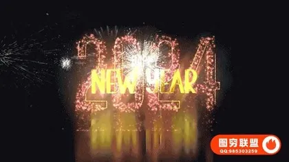 [AE模板]新年快乐缤纷烟花粒子片头(含原版音乐) Happy New Year