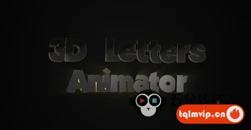 [AE脚本]AE三维文字特效动画脚本 Aescripts 3D Letters Animator V1.0附使用教程