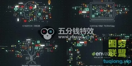 [AE模板]抽象科技感图形开场 Technology Concept Opener