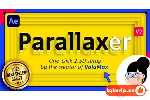 [AE脚本]一键快速生成摄像机空间视差MG场景动画 Parallaxer 2.0+使用教程
