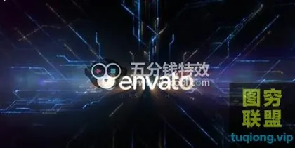 [AE模板] 科技感线路Logo动画 Epic Technolog
