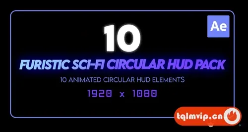 [AE模板]未来科幻圆形平视AE模板 Futuristic Sci-fi Circular HUD Pack