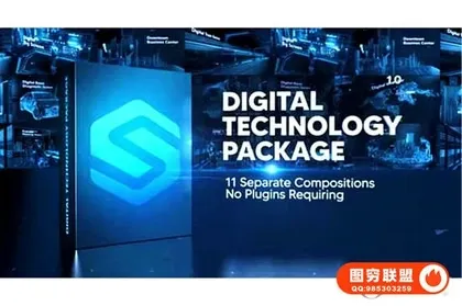 [AE模板]未来数字技术信息展示动画 Digital Technology Pac