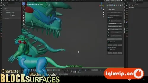 [Blender插件]Blender角色3D模型创意造型塑形插件 Blocksurfaces V1.0.270