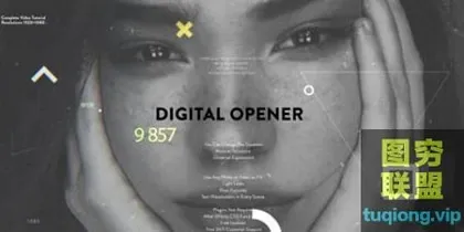 [AE模板] 科技感图片展示开场 Digital Opener!