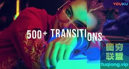 [AE模板]500组图形遮罩信号损坏切割视频转场 Transitions!