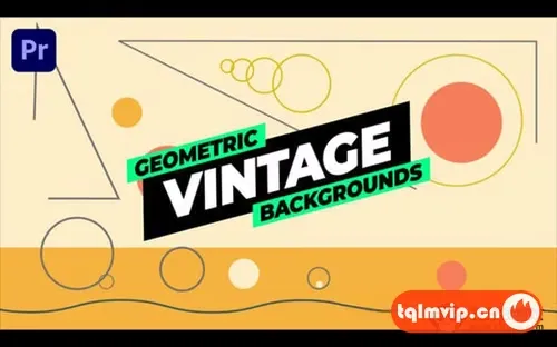 [PR模板]PR复古几何背景模板 Geometric Vintage Backgrounds