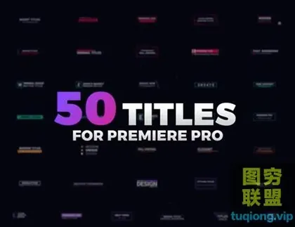 [AE模板]PR预设+AE模板:50个现代流行文字标题排版设计动画 Modern Title