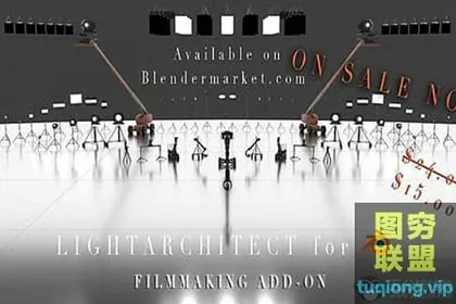 [Blender插件]电影舞台灯光道具摄像机三维模型预设 Lightarchite