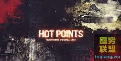 [AE模板]水墨晕染历史图片开场 History Opener Hot Point