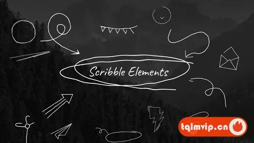 [AE模板]手绘涂鸦元素动画 Scribble Elements