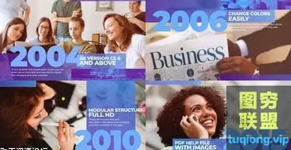 [AE模板]商务时间线介绍片头 Corporate History Timelin