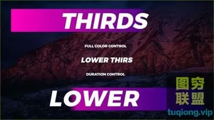 [AE模板]大标题VLOG动态视频字幕提示条Typo Lower Thirds