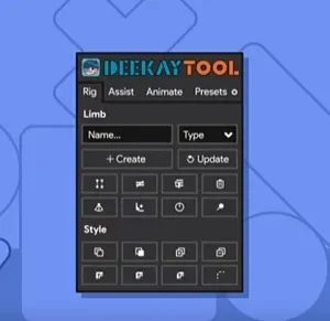 [AE插件]汉化MG人物角色骨骼绑定软管动画AE插件 Deekay Tool V1.1.8 Win/Mac