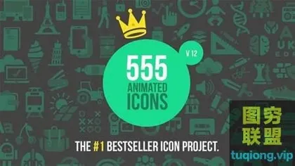 [AE模板]555个ICON图标MG动画+音效 555 Animated Icon