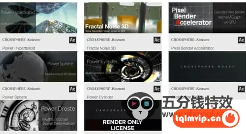 [AE插件]镜头模糊3D云雾圆球弯曲特效合集 Crossphere Plugins Bundle 2025.1