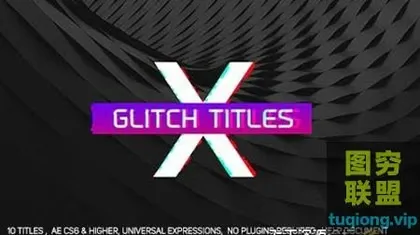 [AE模板]色彩渐变信号损坏文字标题动画 Gradient Glitch Titl