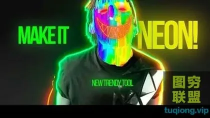 [AE模板] 霓虹灯视频描边特效 Make It Neon