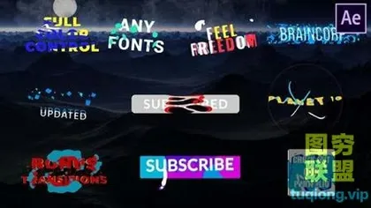 [AE模板]彩色标题卡通字幕效果Colorful Cartoon Titles |