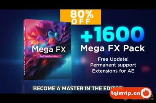 [AE脚本]1600个终极视觉特效和转场合集预设包 Mega FX Pack