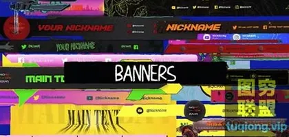 [AE/PR模板]100种科技风社交字幕条标题图形动画 Streamer Pack