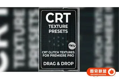[PR模板]老式复古扫描线叠加视频特效PR预设 CRT Texture Presets