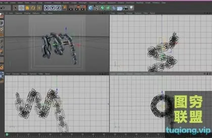 [C4D插件]C4D插件 快速制作锁链链条插件汉化版 NeoChain