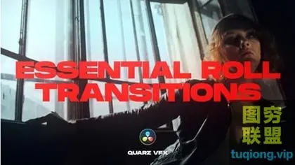[达芬奇模板]52种实用平移滚动视频过渡无缝转场预设 Essential Roll