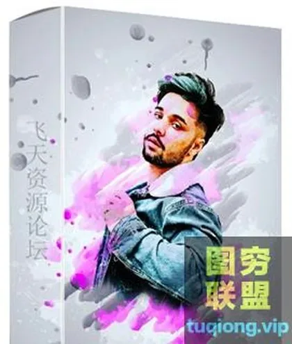 [PS插件]固体水彩艺术肖像Photoshop 动作 Solid Watercolor Ph