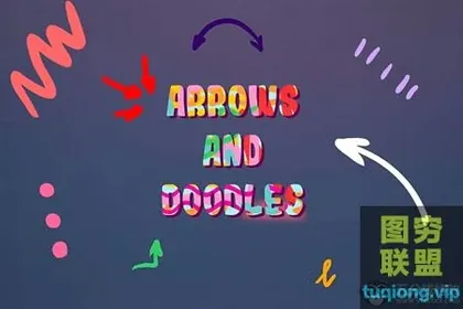 [FCPX插件]40个手绘线条涂鸦箭头图形动画 Arrows And Doodle