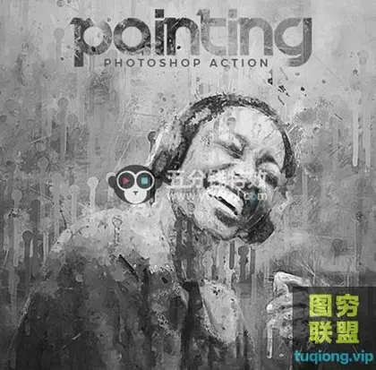 [PS插件]PS照片转油画动作,油画效果PS动作 Painting Photoshop Ac