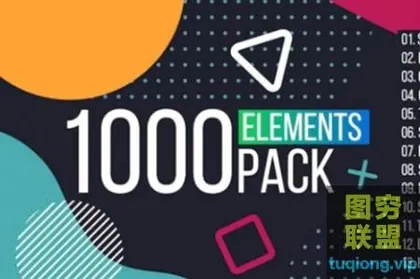 [PR模板]1000组文字标题排版图形动画 1000 Elements Graph