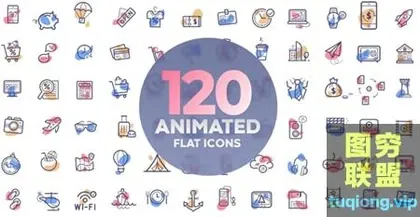 [AE模板]120组动画标志模板各种小图标动画After Effects模板