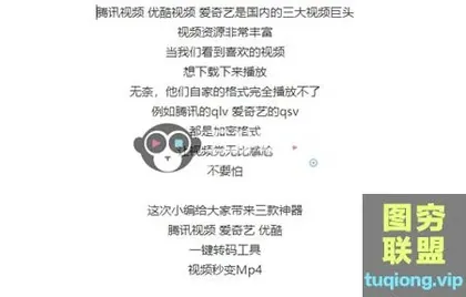 [WIN版软件]腾讯视频爱奇艺视频优酷视频一键转码MP4 qlv qsv转mp4工具
