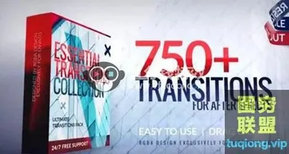 [AE模板]AE转场特效 750+图形遮罩视频转场动画 Transitions
