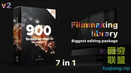 [PR预设]Pr模板预设-900种文字标题转场片头调色视觉特效包 Premiere Effe