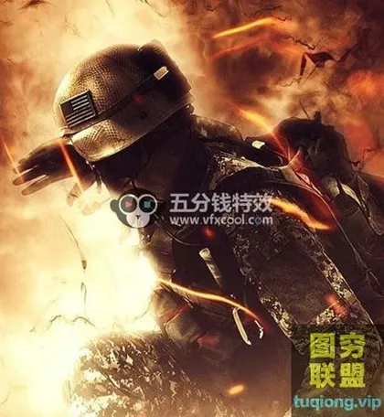 [PR插件]PS动作 涅槃重生战争硝烟火焰烟雾场景汉化版PS动作