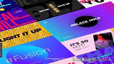 FCPX插件-20个时尚彩色图文标题排版动画FCPX模板