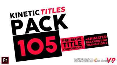 PR预设-80组文字标题运动排版动画 Kinetic Titles Pack