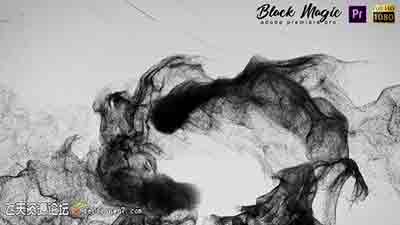 PR模板-水墨粒子碰撞Logo动画 Black Magic – Premiere Pro