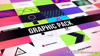 AE与PR模板下载创意图形动画文字标题排版视频字幕转场效果
