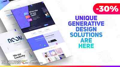 现代时尚网站宣传片头模板 Premium Website Presentation Agency Promo