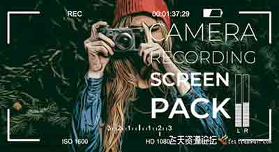 21个摄像机手机录制拍摄取景框特效FCPX插件 Camera Display PACK