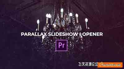 PR模板-像素分离视差图片开场 Parallax Slideshow Opener Premiere Pro