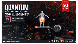 Pr预设：350种HUD高科技信息化动态UI元素包 Quantum HUD and HiTech