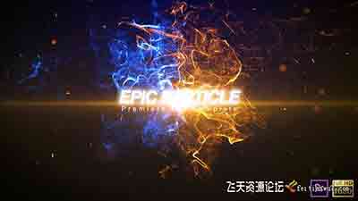 PR模板-拖尾粒子碰撞片头 Epic Particle Reveal – Premiere Pro