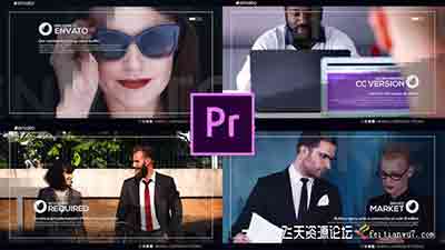PR模板工程-极简线框动画标题现代公司企业宣传幻灯片