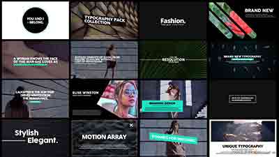 PR模板-动感文字动画PR视频模板Motion Typo Premiere Pro Templates
