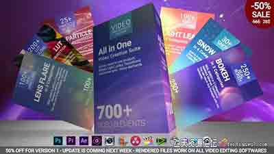 PR模板-700组视频调色光效转场预设 700 Video Creation Suite V2